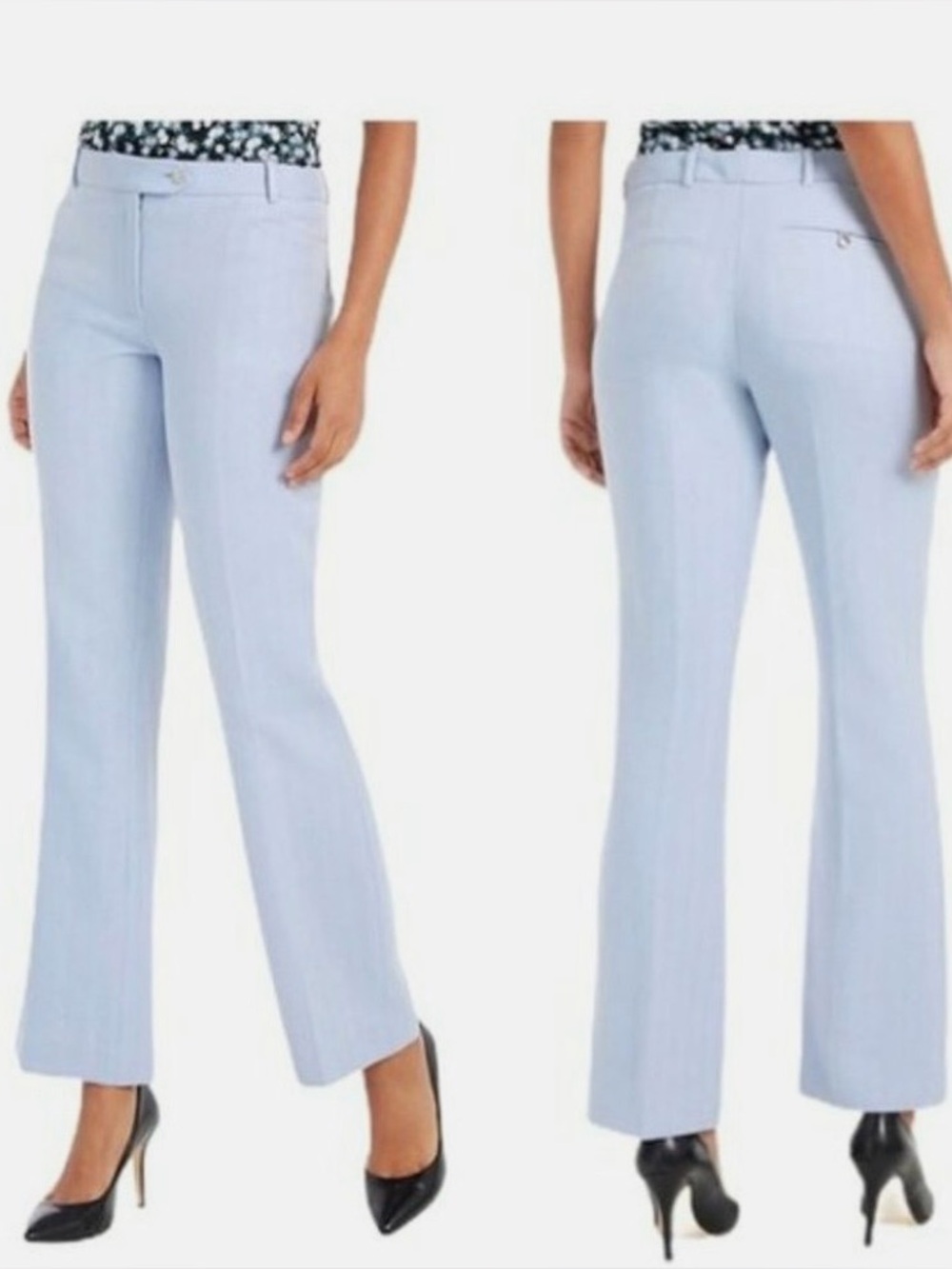 NWT Calvin Klein Modern Fit Blue & White Herringbone Pants size 12.
